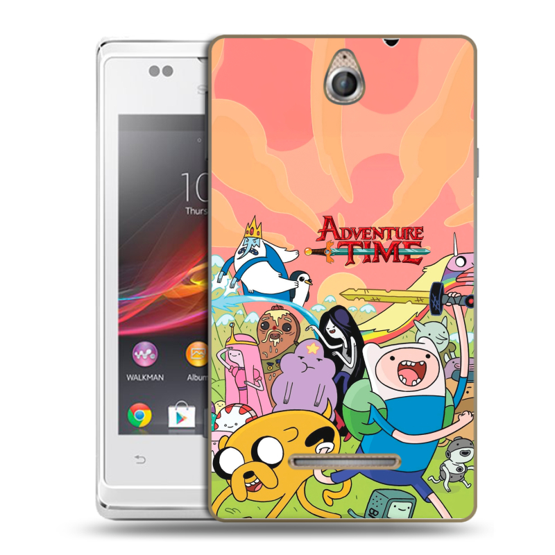 Силиконовый чехол на Sony Xperia E с принтом Adventure time Время приключений Силиконовый чехол на Sony Xperia E с принтом Adventure time Время приключений