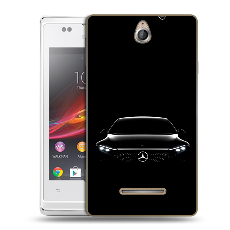 Силиконовый чехол на Sony Xperia E с принтом Mercedes Мерседес Силиконовый чехол на Sony Xperia E с принтом Mercedes Мерседес