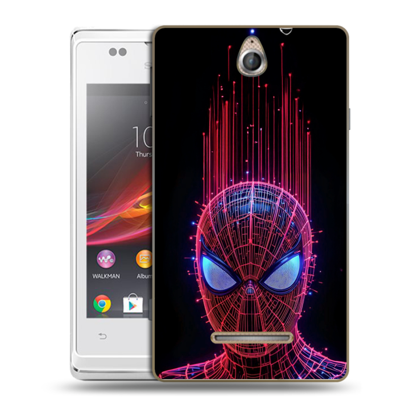 Силиконовый чехол на Sony Xperia E с принтом Spiderman Человек паук Силиконовый чехол на Sony Xperia E с принтом Spiderman Человек паук