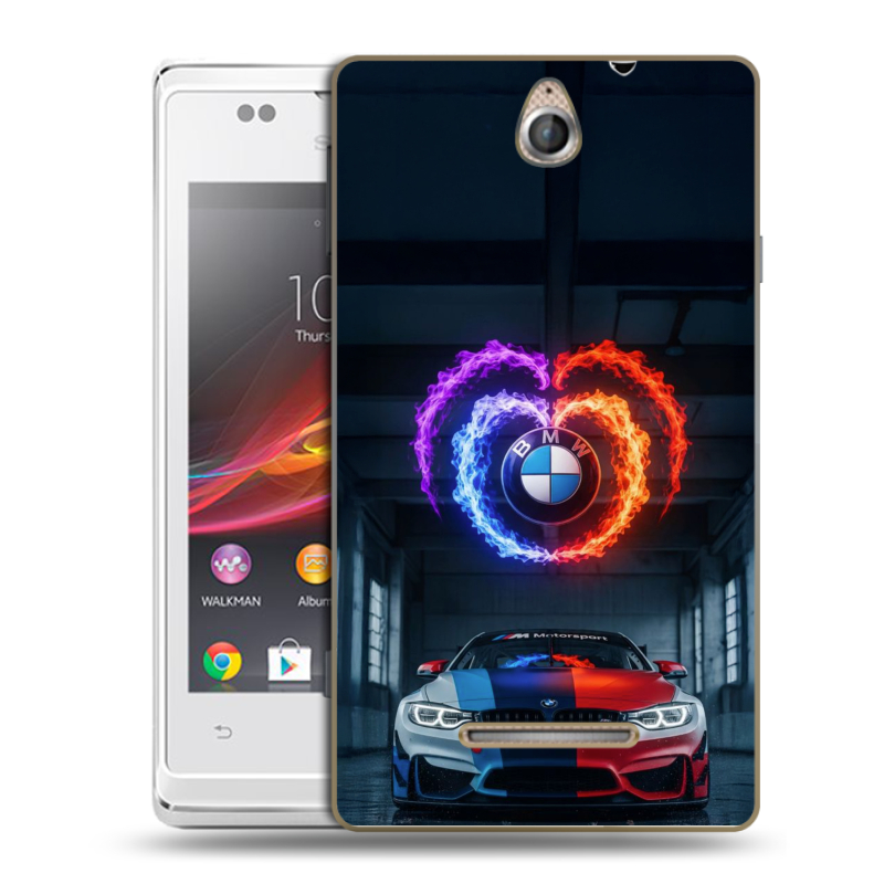 Силиконовый чехол на Sony Xperia E с принтом BMW БМВ Силиконовый чехол на Sony Xperia E с принтом BMW БМВ