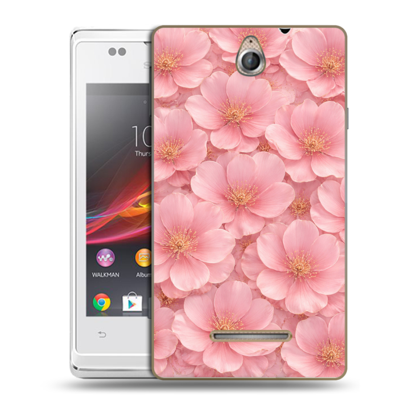 Силиконовый чехол на Sony Xperia E с принтом женский Силиконовый чехол на Sony Xperia E с принтом женский