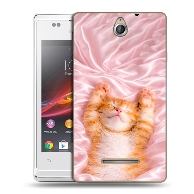Силиконовый чехол на Sony Xperia E с принтом женский Силиконовый чехол на Sony Xperia E с принтом женский