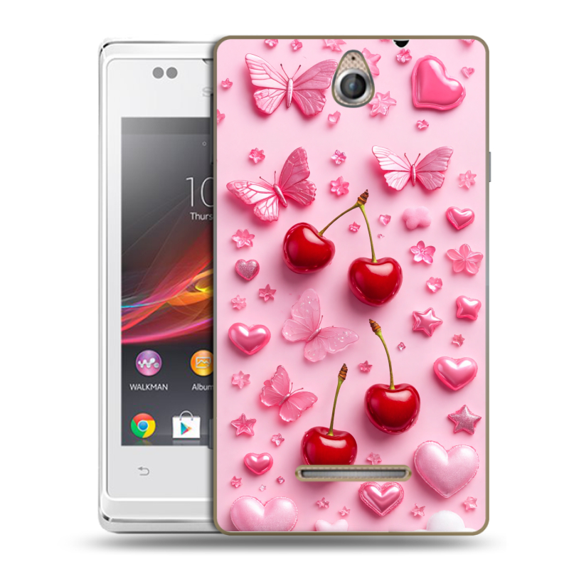 Силиконовый чехол на Sony Xperia E с принтом для девочек Силиконовый чехол на Sony Xperia E с принтом для девочек