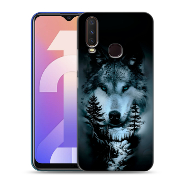Силиконовый чехол на Vivo Y12 с принтом Лесной волк Силиконовый чехол на Vivo Y12 с принтом Лесной волк