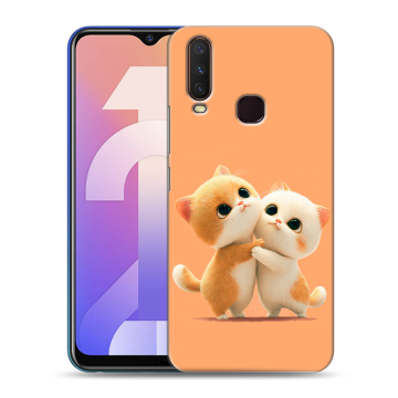 Силиконовый чехол на Vivo Y12 с принтом Милые котики Силиконовый чехол на Vivo Y12 с принтом Милые котики