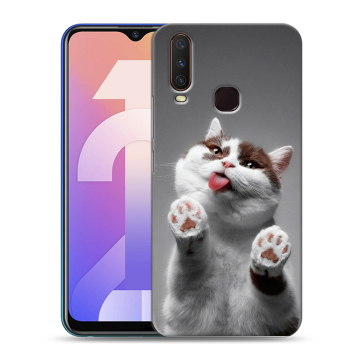 Силиконовый чехол на Vivo Y12 с принтом Коты