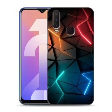 Силиконовый чехол на Vivo Y12 с принтом Абстракция неон Силиконовый чехол на Vivo Y12 с принтом Абстракция неон