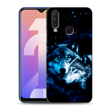 Силиконовый чехол на Vivo Y12 с принтом Волки Силиконовый чехол на Vivo Y12 с принтом Волки