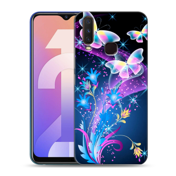 Силиконовый чехол на Vivo Y12 с принтом Бабочки
