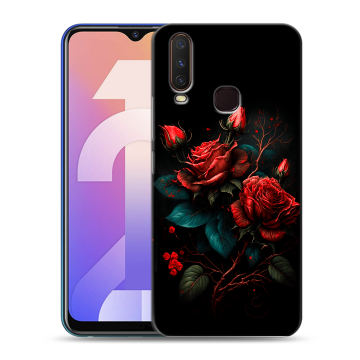 Силиконовый чехол на Vivo Y12 с принтом Розы красные