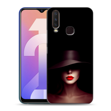 Силиконовый чехол на Vivo Y12 с принтом Девушка в шляпе