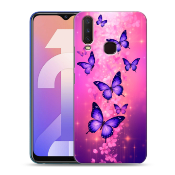 Силиконовый чехол на Vivo Y12 с принтом Бабочки
