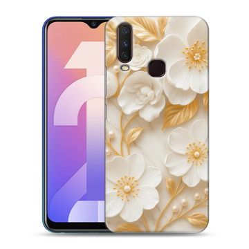 Силиконовый чехол на Vivo Y12 с принтом Цветы