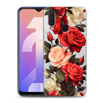 Силиконовый чехол на Vivo Y12 с принтом Розы