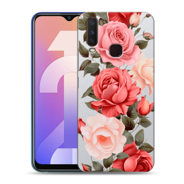 Силиконовый чехол на Vivo Y12 с принтом Розы