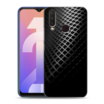 Силиконовый чехол на Vivo Y12 с принтом Текстура металла