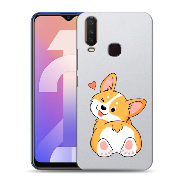 Силиконовый чехол на Vivo Y12 с принтом Корги