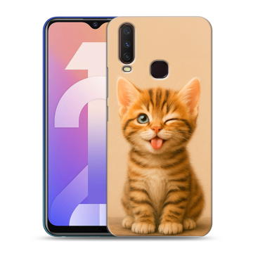 Силиконовый чехол на Vivo Y12 с принтом котенок