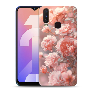 Силиконовый чехол на Vivo Y12 с принтом Розовые розы