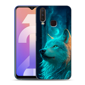 Силиконовый чехол на Vivo Y12 с принтом бабочки саккура