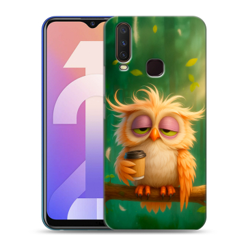 Силиконовый чехол на Vivo Y12 с принтом сова