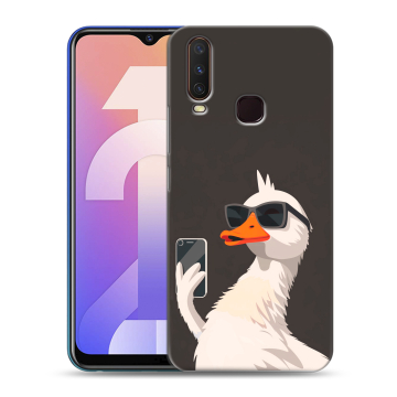 Силиконовый чехол на Vivo Y12 с принтом утка в очках