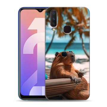 Силиконовый чехол на Vivo Y12 с принтом Капибара