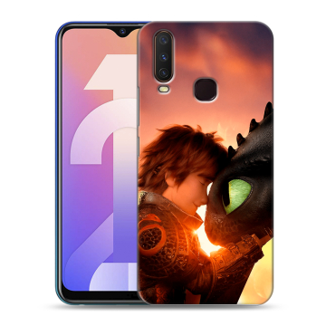 Силиконовый чехол на Vivo Y12 с принтом Как приручить дракона