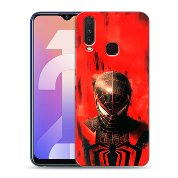 Силиконовый чехол на Vivo Y12 с принтом человек паук spiderman