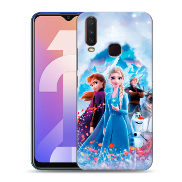 Силиконовый чехол на Vivo Y12 с принтом Холодное сердце Frozen