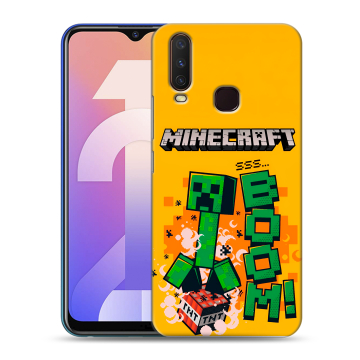 Силиконовый чехол на Vivo Y12 с принтом Майнкрафт Minecraft