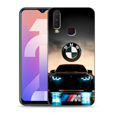 Силиконовый чехол на Vivo Y12 с принтом БМВ BMW Силиконовый чехол на Vivo Y12 с принтом БМВ BMW