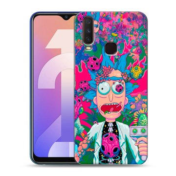 Силиконовый чехол на Vivo Y12 с принтом Рик и Морти Rick Morty