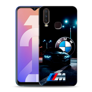 Силиконовый чехол на Vivo Y12 с принтом БМВ BMW Силиконовый чехол на Vivo Y12 с принтом БМВ BMW
