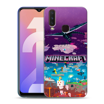 Силиконовый чехол на Vivo Y12 с принтом Майнкрафт Minecraft