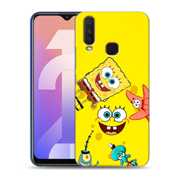 Силиконовый чехол на Vivo Y12 с принтом Спанч боб Спанчбоб