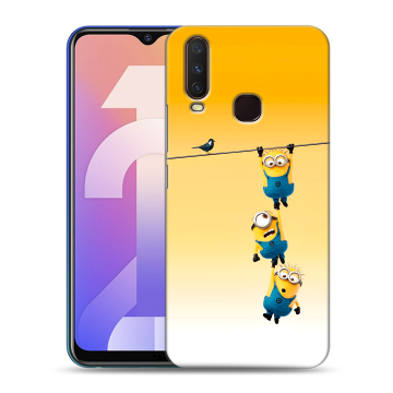 Силиконовый чехол на Vivo Y12 с принтом Миньоны