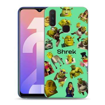 Силиконовый чехол на Vivo Y12 с принтом Шрек Shrek