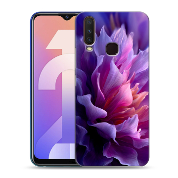 Силиконовый чехол на Vivo Y12 с принтом женский цветы