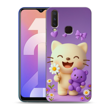 Силиконовый чехол на Vivo Y12 с принтом для девочек