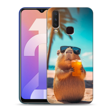 Силиконовый чехол на Vivo Y12 с принтом Капибара