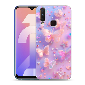 Силиконовый чехол на Vivo Y12 с принтом Бабочки