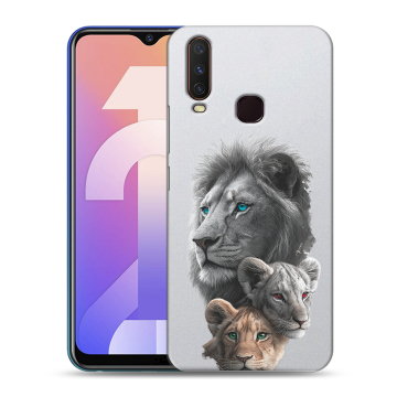 Силиконовый чехол на Vivo Y12 с принтом Львы
