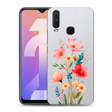 Силиконовый чехол на Vivo Y12 с принтом Цветы