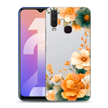 Силиконовый чехол на Vivo Y12 с принтом Цветы принт