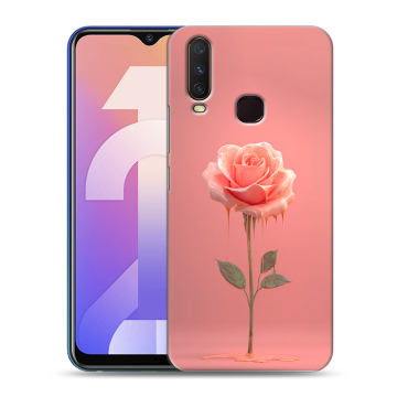 Силиконовый чехол на Vivo Y12 с принтом Розовая роза