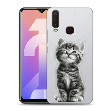 Силиконовый чехол на Vivo Y12 с принтом Котенок