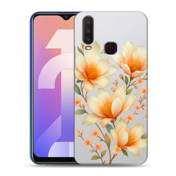 Силиконовый чехол на Vivo Y12 с принтом Цветы