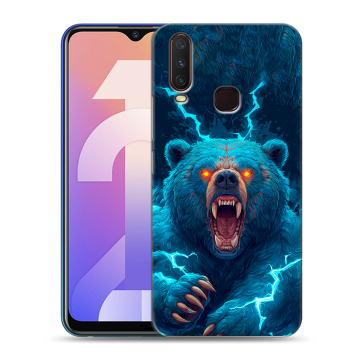 Силиконовый чехол на Vivo Y12 с принтом Медведь