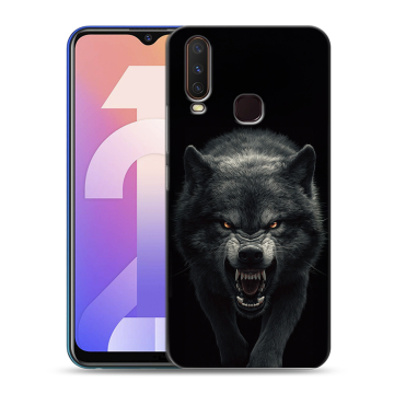 Силиконовый чехол на Vivo Y12 с принтом Волк